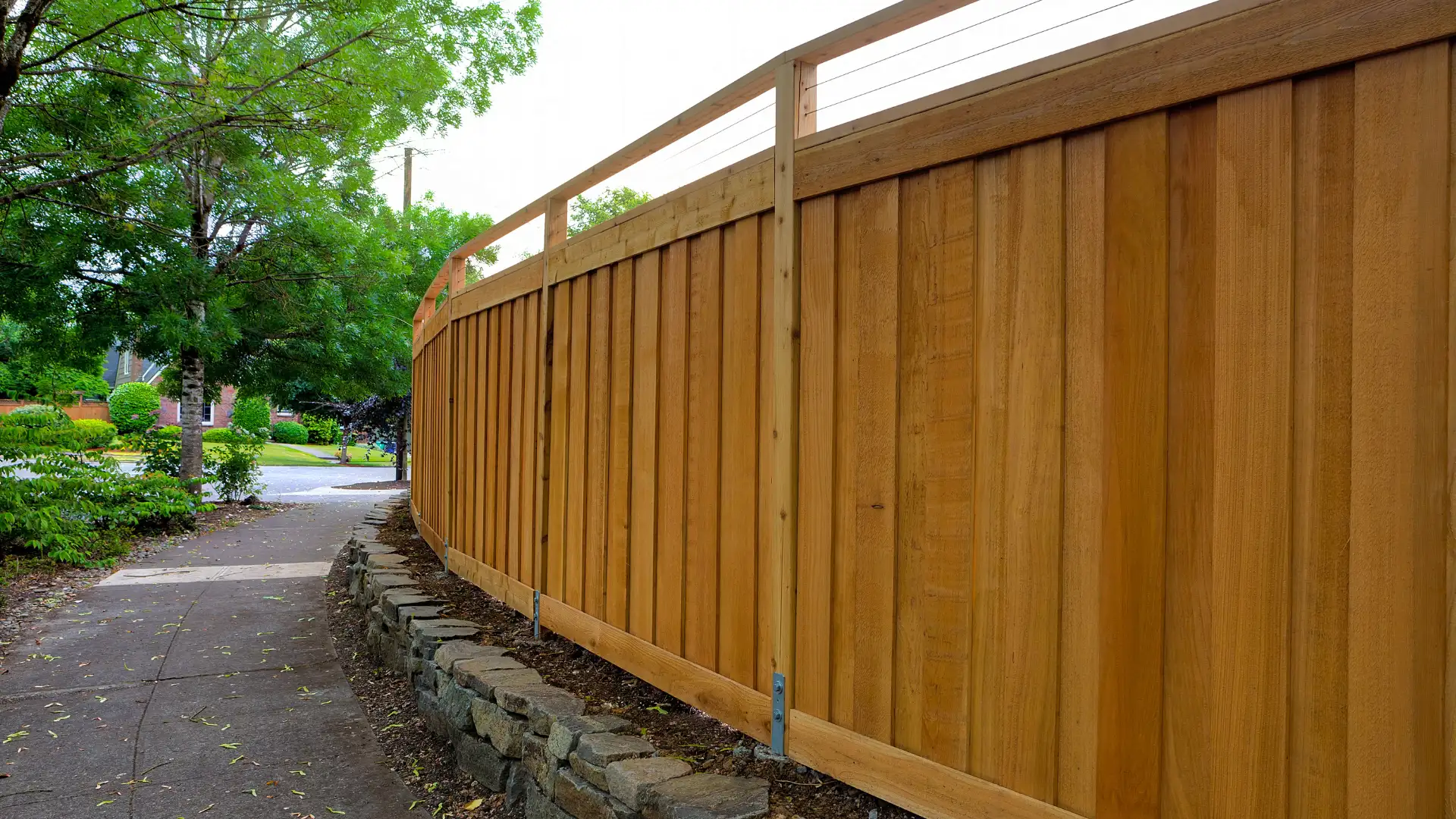 wood fence installation
