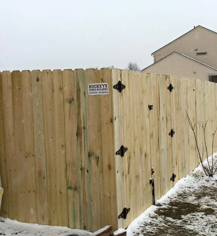newly installed privacy fence
